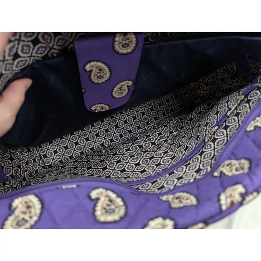 BUNDLE! Vera Bradley Simply Violet Weekender Bag & Jewelry Box Travel Cruise